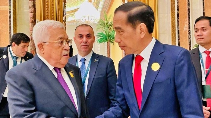 Presiden Palestina saat bertemu Jokowi_ foto Biro Pers Sekretariat Presiden