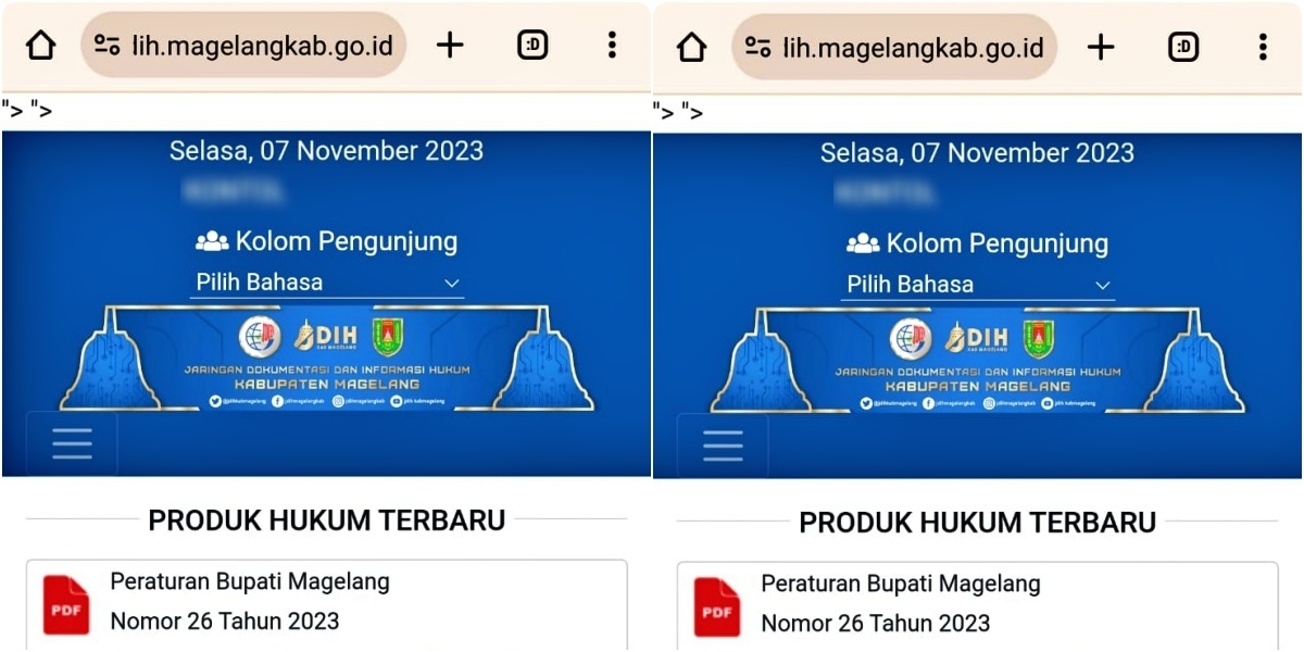 Situs JDIH Pemkab Magelang Direntas