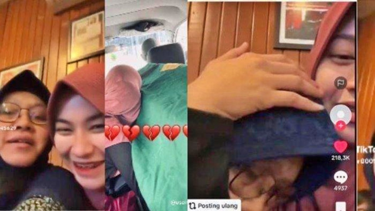 tangkapan layar video seorang ibu meninggal dunia saat bervideo dan dipeluk anaknya