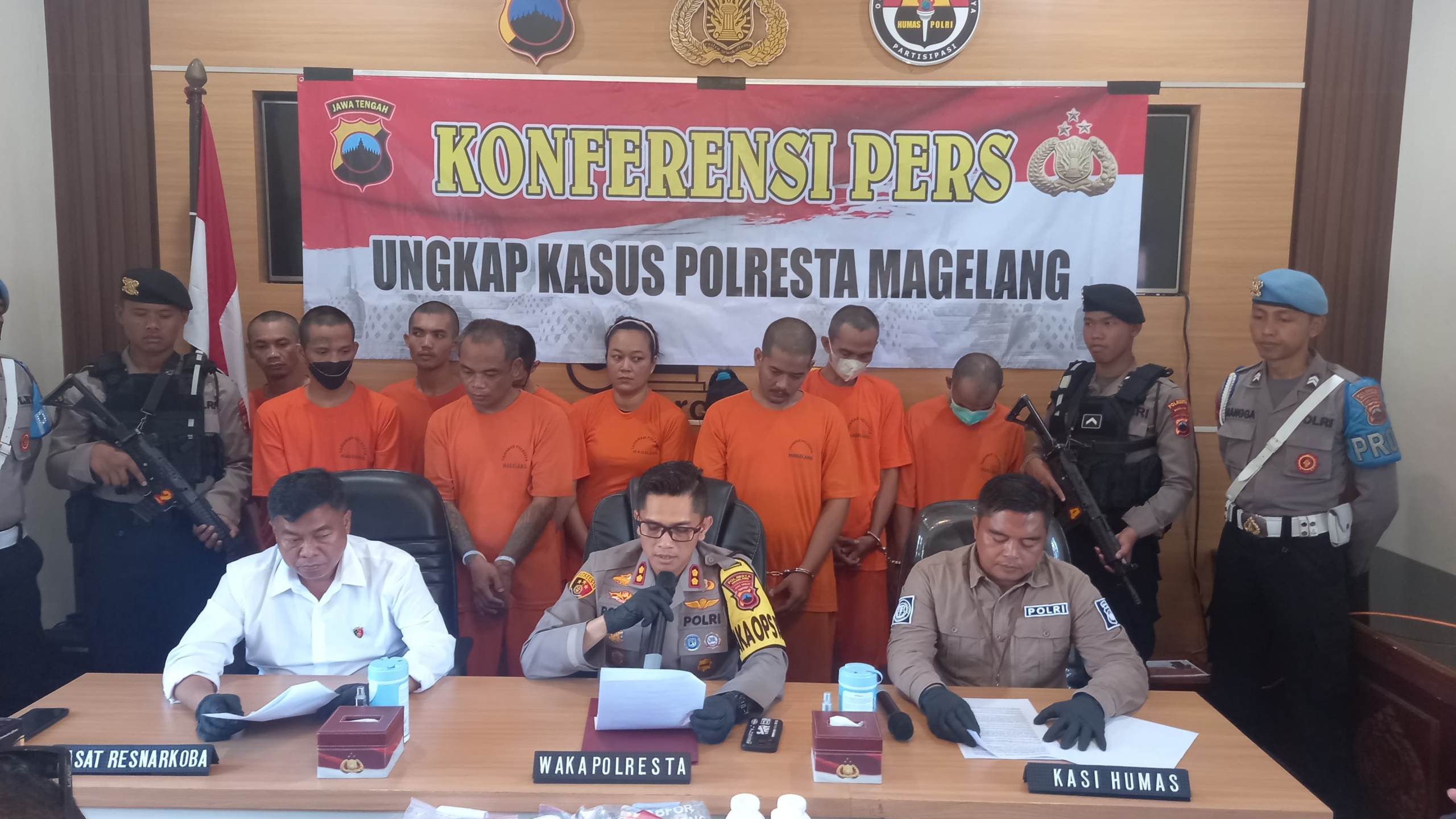 Polresta Magelang Ungkap Tujuh Kasus Narkoba, Tangkap 10 Tersangka