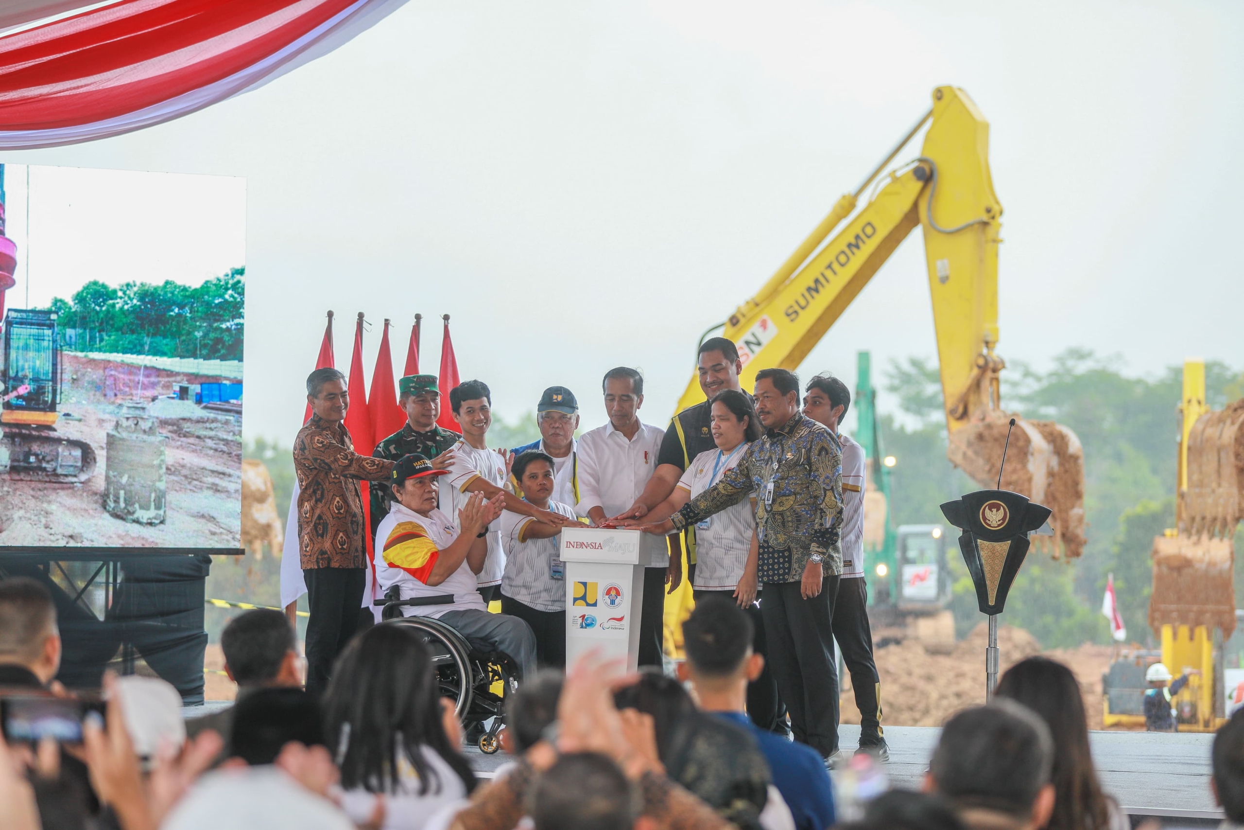 Pj Gubernur Jateng Dampingi Presiden Jokowi Groundbreaking Paralympic Training Center Untuk Tingkatkan Kualitas dan Prestasi