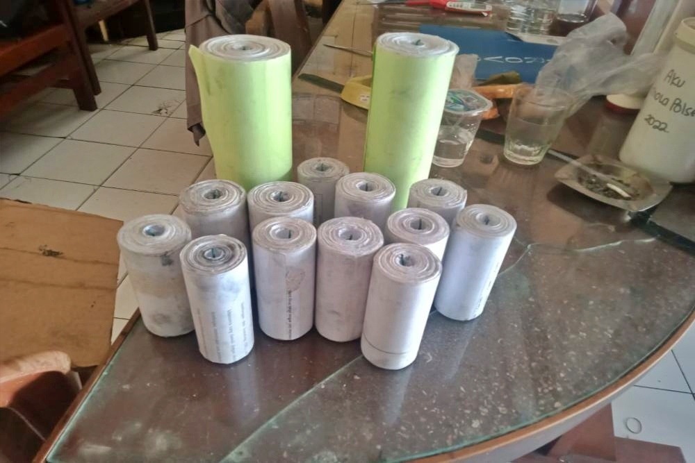 sejumlah petasan yang berhasil disita Polisi