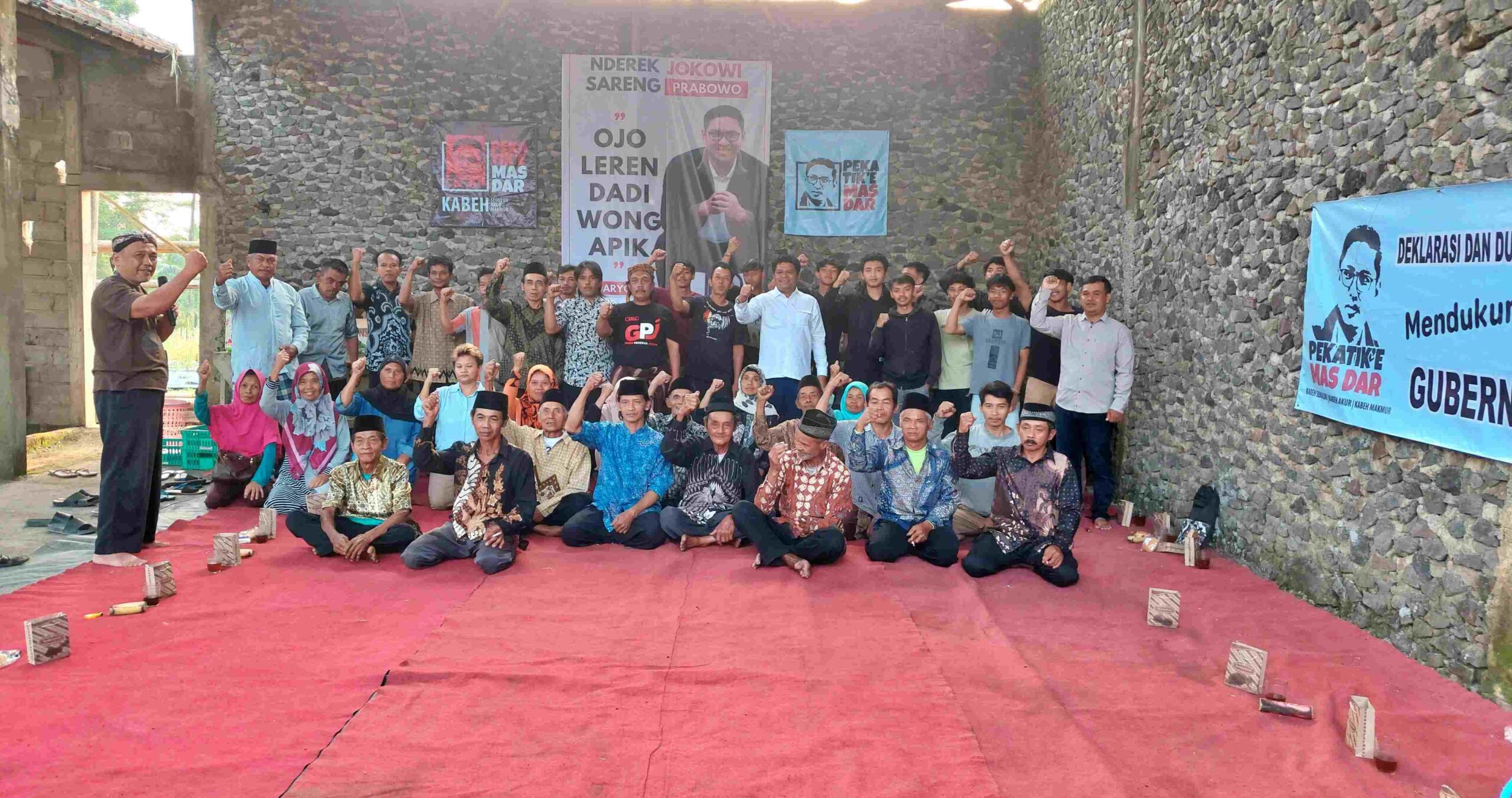Relawan Paketik'e Mas Dar dari Masyarakat Adat di Sawangan Magelang Deklarasi Dukungan Pilgub
