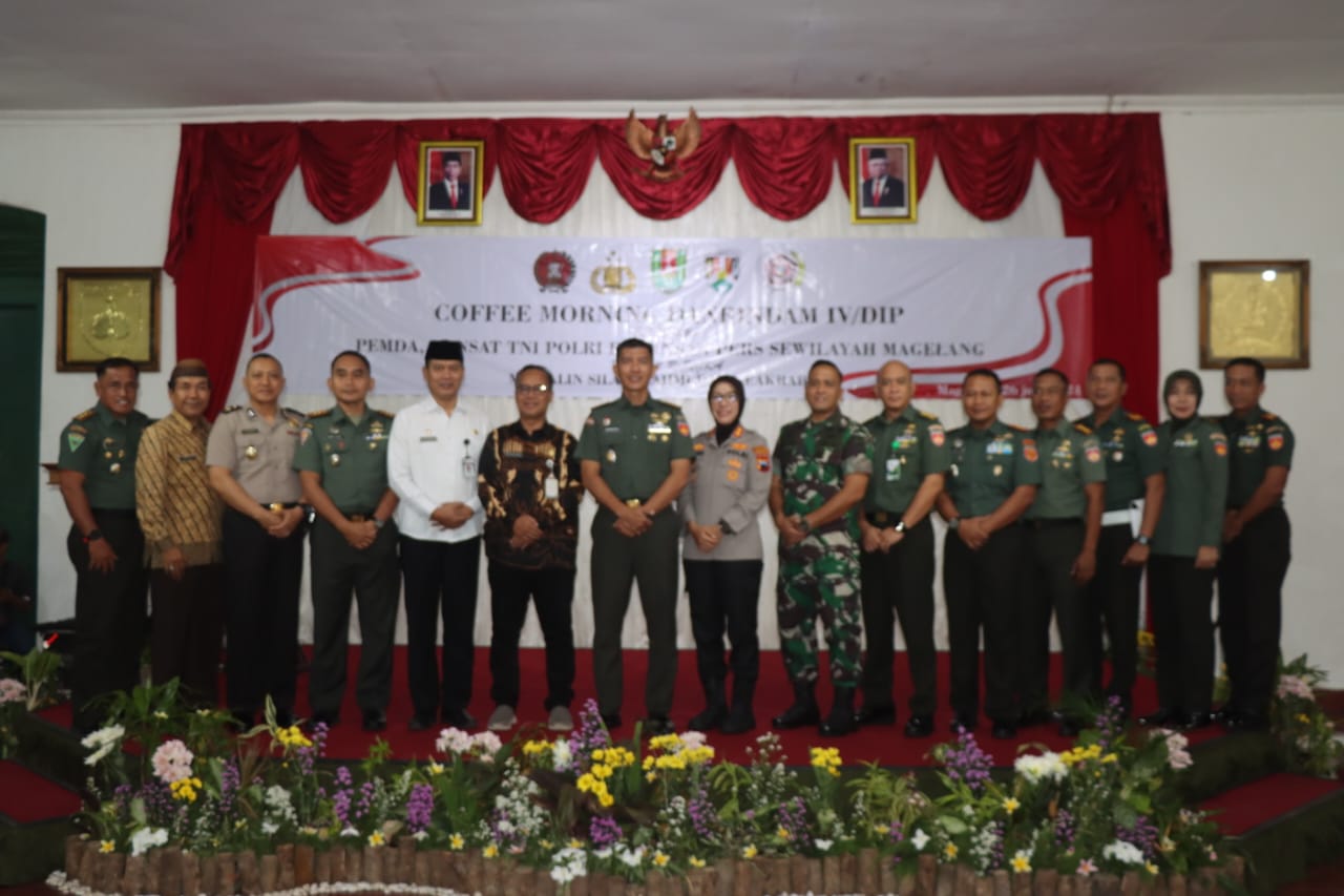 Perkuat Sinergitas TNI-Polri-Pemda dan Wartawan, Rindam IV/Diponegoro Gelar Coffe Morning