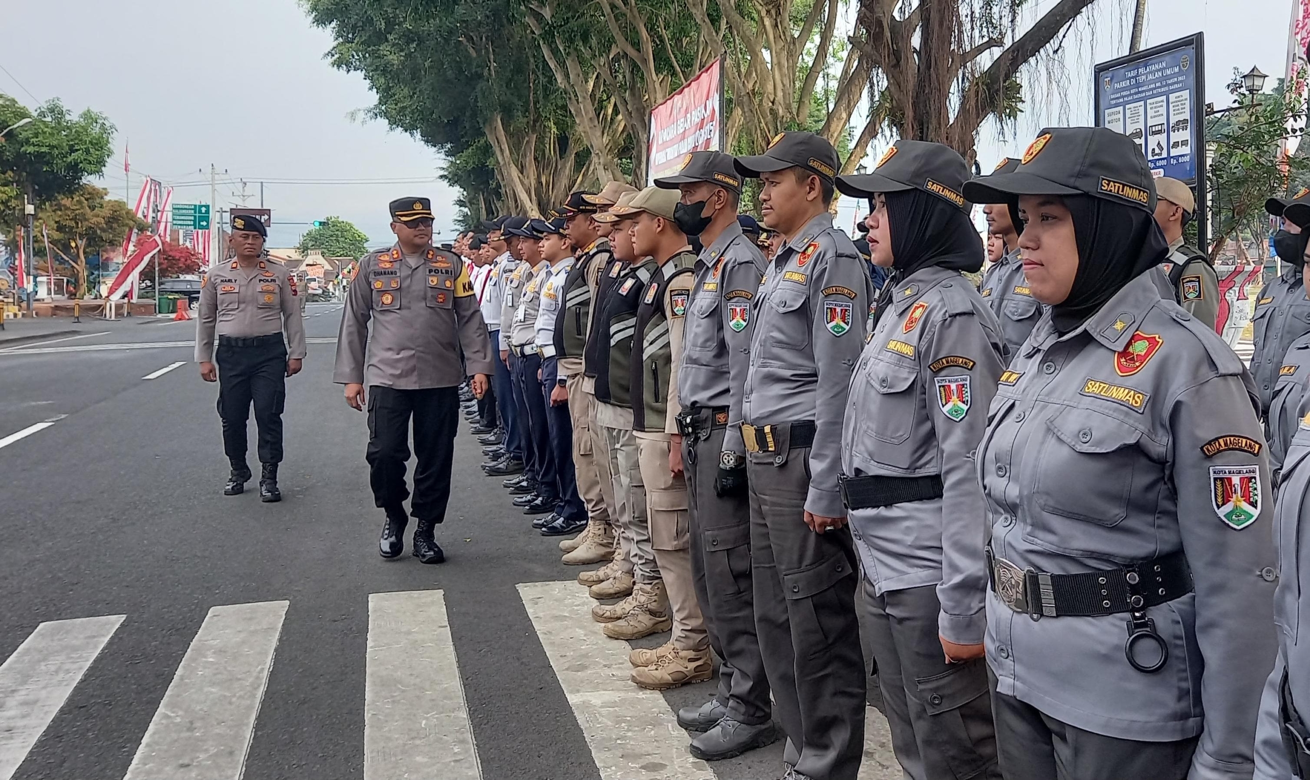 Operasi Mantap Praja Candi 2024-2025, Ratusan Personel Gabungan Siap Amankan Tahapan Pilkada Kota Magelang