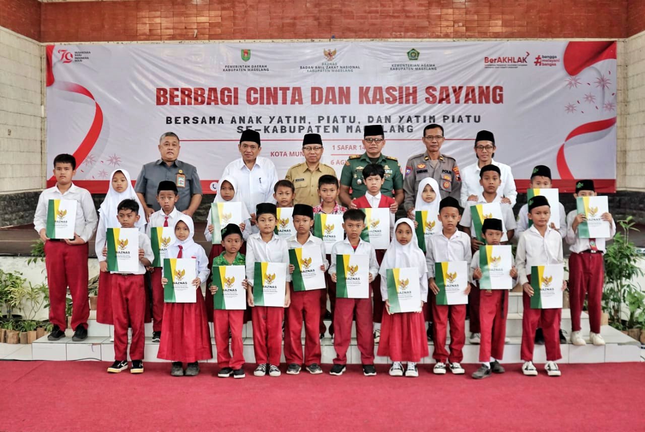 bantuan zakat kepada anak yatim, piatu dan yatim piatu se-Kabupaten Magelang.