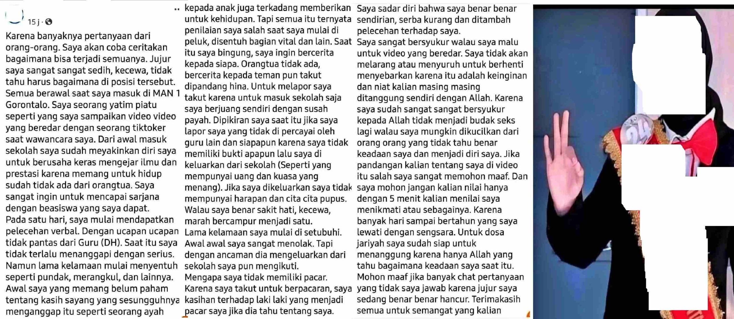 Viral curhatan yang diduga milik PPT yang videonya sempat viral di media sosial