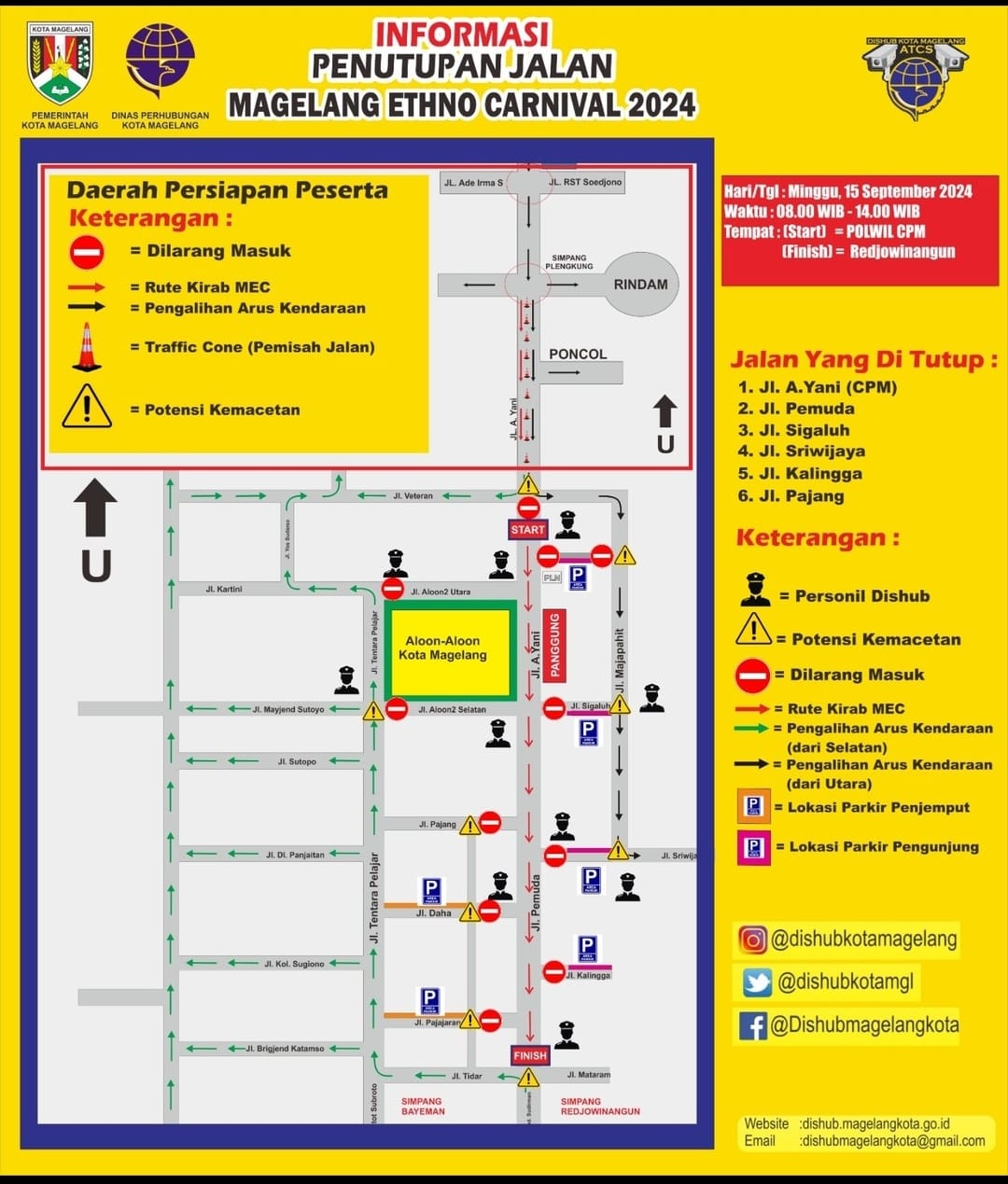 Magelang Ethno Carnival 2024 Digelar Hari Ini, Sejumlah Ruas Jalan Ditutup Sementara