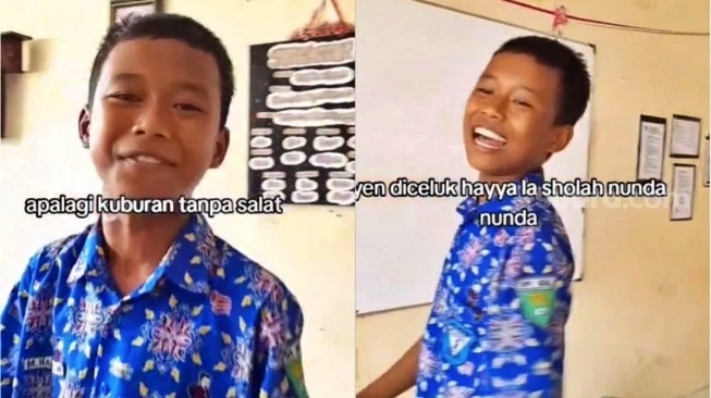 Tangkapan layar video viral bocah bandingkan panggilan sayang dengan panggilan sholat.