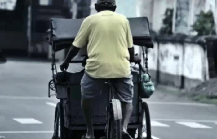 ilustrasi tukang becak di Magelang jadi Miliarder