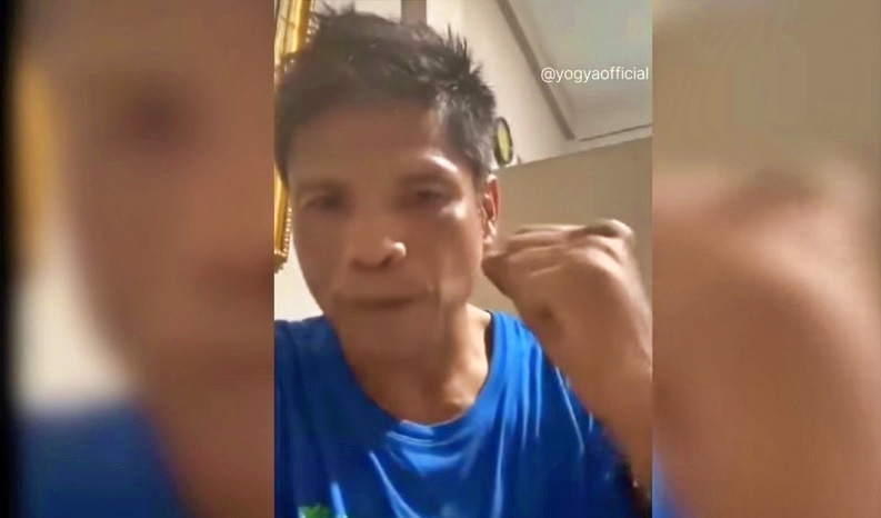 tangkapan layar video serda Ucok Kopassus