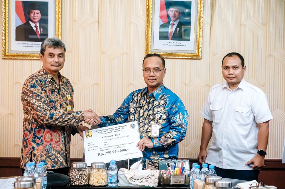 Aset Pemkot Magelang Terdampak Tol Yogya-Bawen Dapat UGK Senilai Rp832 Juta