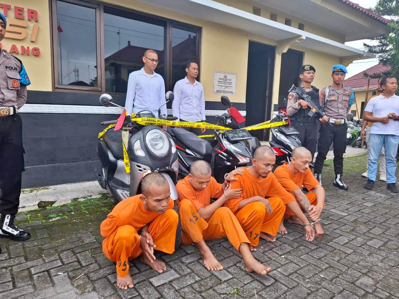 4 tersangka sindikat curanmor yang ditahap Polresta Magelang