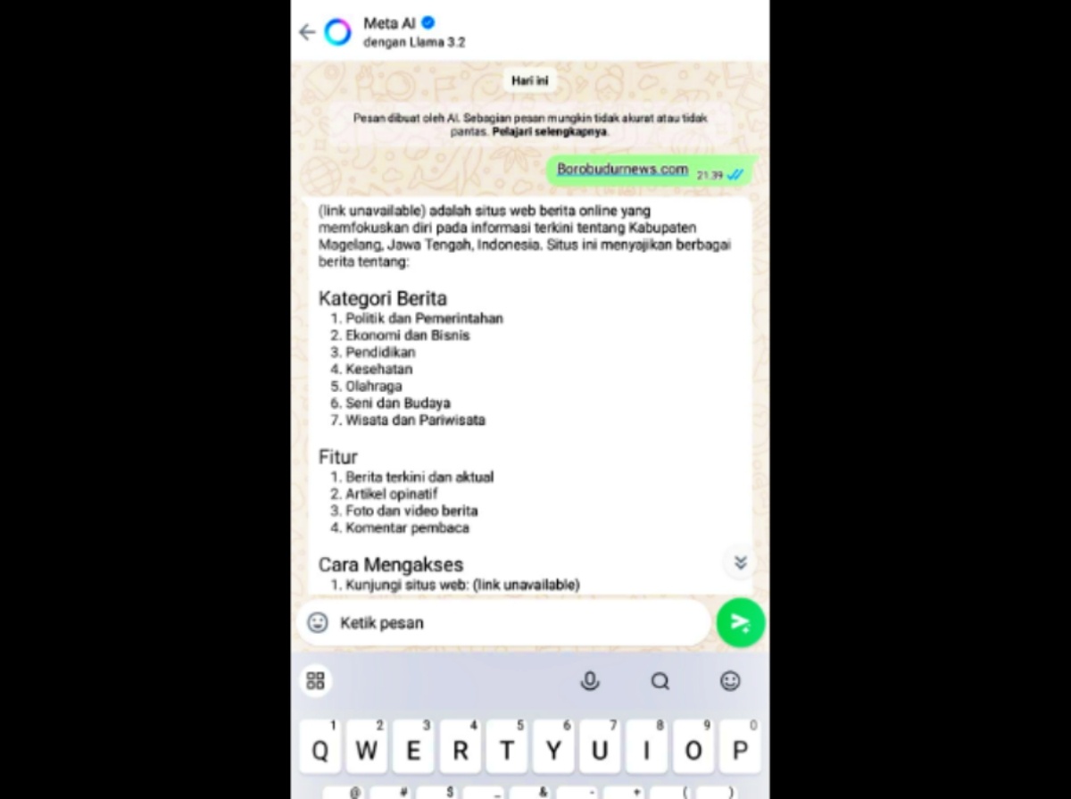ChatGPT Meta AI WhatsApp