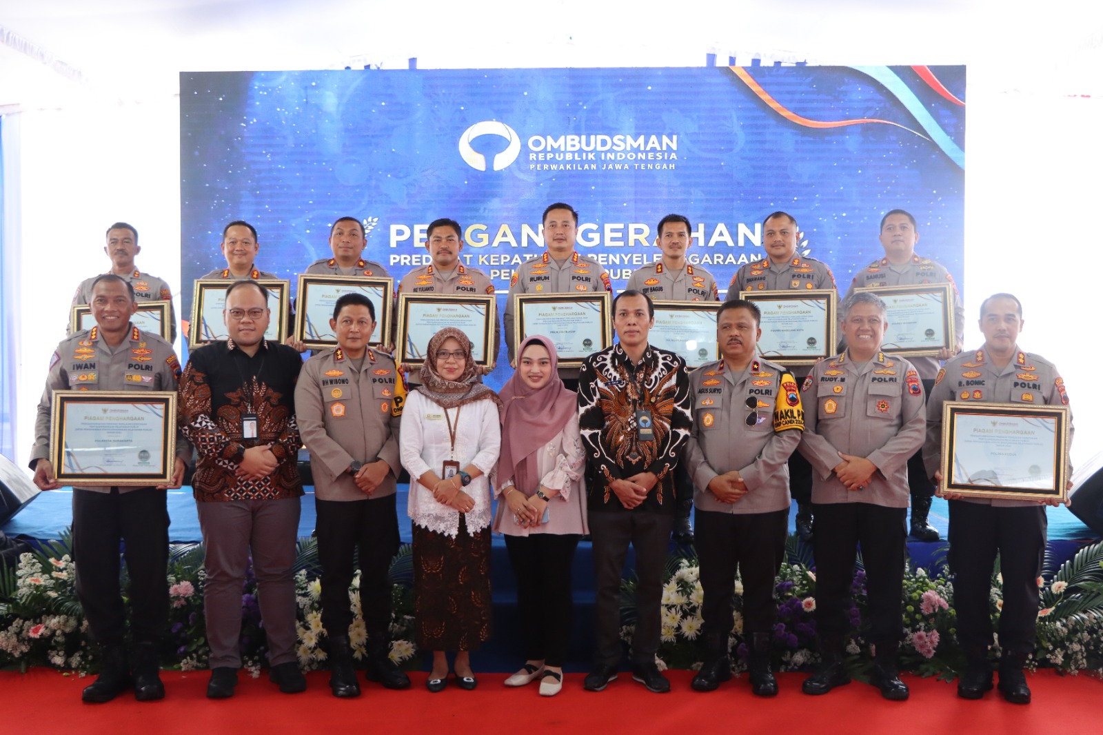 Polres Magelang Kota Raih Predikat Kepatuhan Penyelenggaraan Pelayanan Publik dari Ombudsman