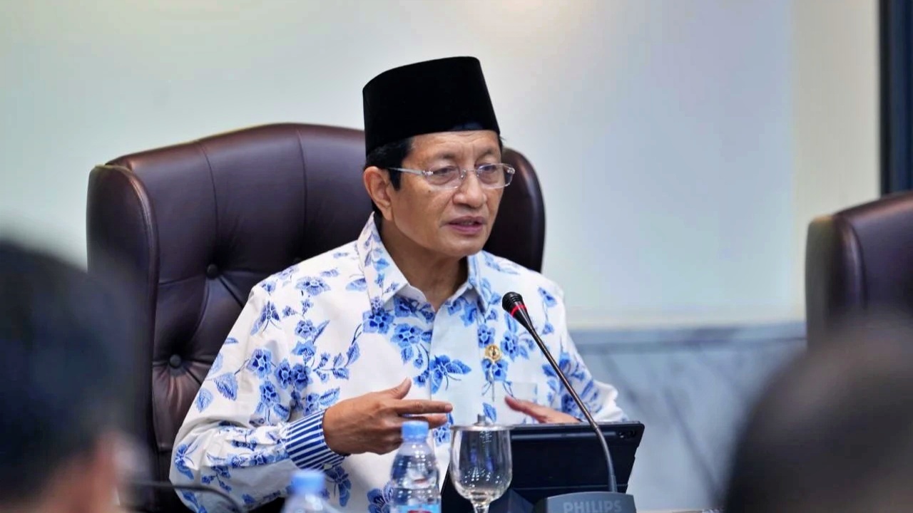 Menteri Agama, Nasaruddin Umar saat pimpin rapat soal Guru PAI akan PPG di tahun 2025