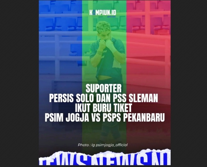 Suporter PSS Persis pertandingan PSIM