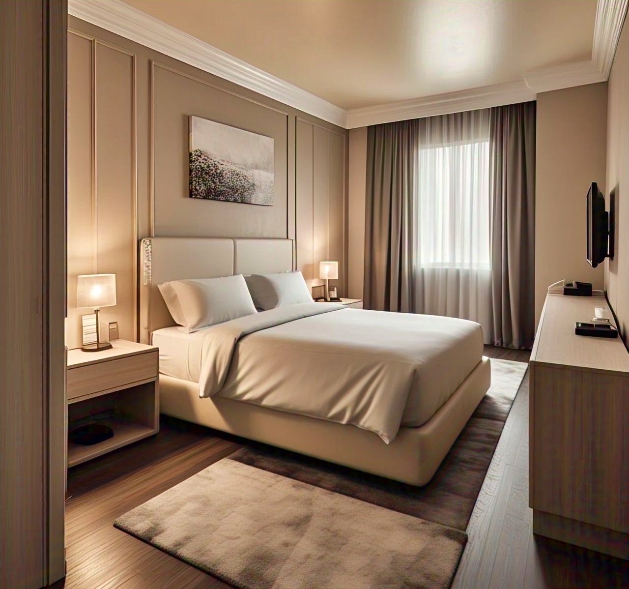 ilustrasi Kasur Kamar Hotel