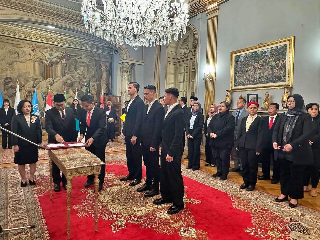 Pengambilan Sumpah WNI Emil Audero Mulyadi, Joey Mathijs Pelupessy, dan Dean Ruben James _ foto IG Yadi Hendriana