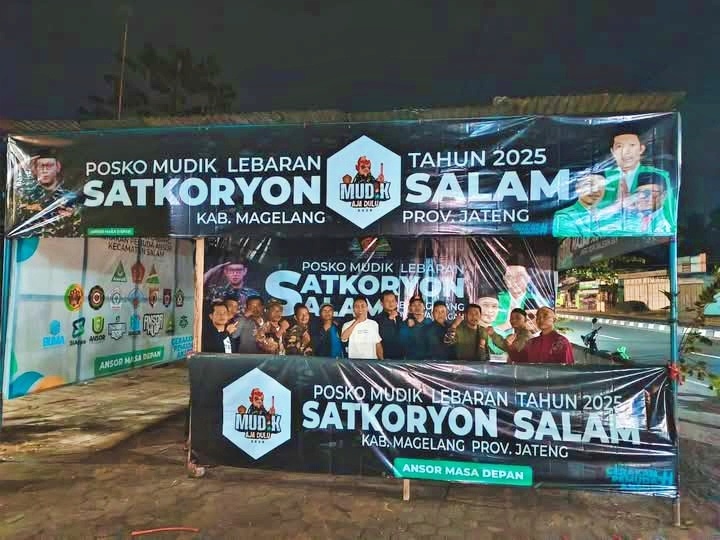 Posko Mudik Idul Fitri GP Ansor di Kecamatan Salam Kabupaten Magelang