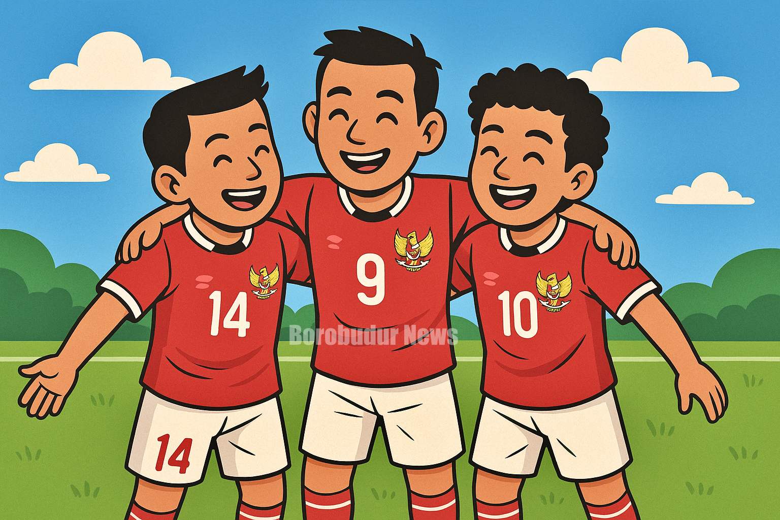 Ilustrasi Pemain Sepak Bola Timnas Indonesia
