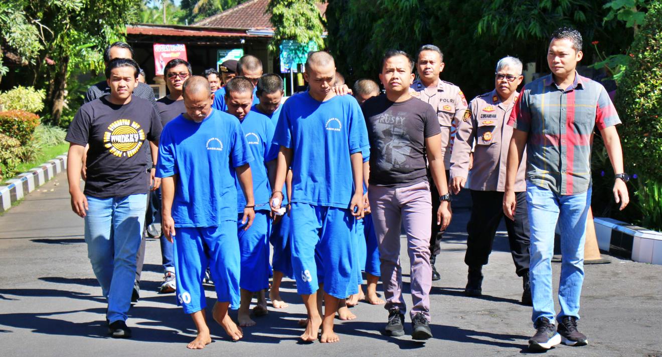Polresta Magelang Ungkap 8 Kasus Kriminal dalam Operasi Aman Candi 2025, 16 Tersangka Diamankan