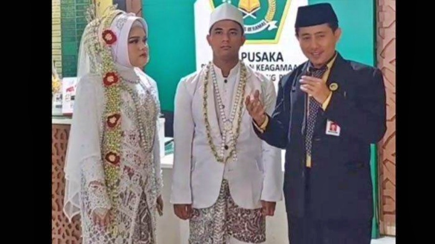 Tangkapan layar sosok pengantin wanita di Jakarta Utara viral karena bernasib pilu yakni ayahnya tidak mau jadi wali nikah.