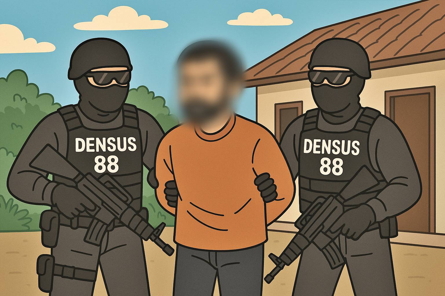 ilustrasi Densus 88 tangkap terduga teroris di Purworejo