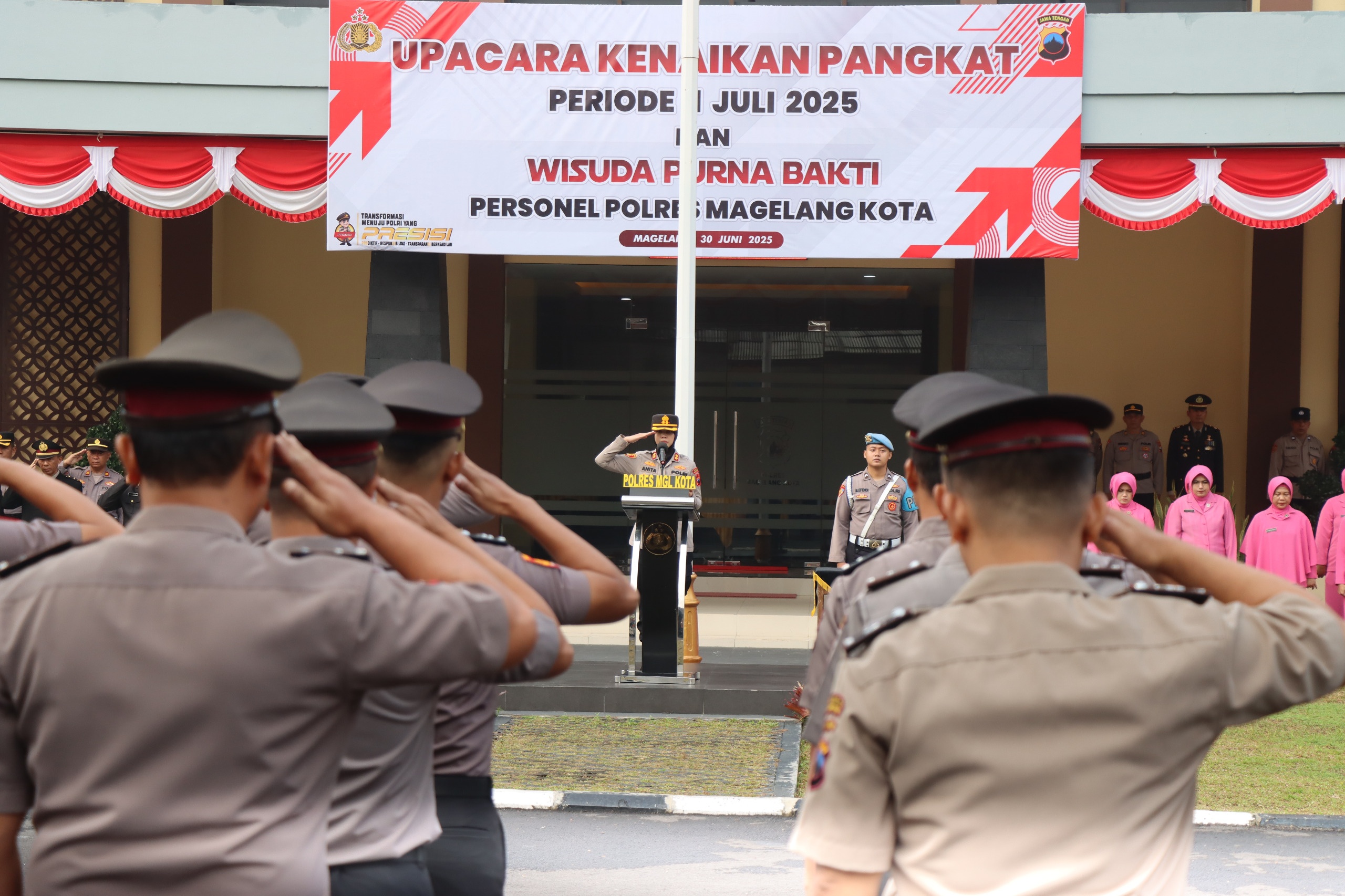 29 Personel Polres Magelang Kota Naik Pangkat, Kapolres: Tanggung Jawab yang Lebih Besar