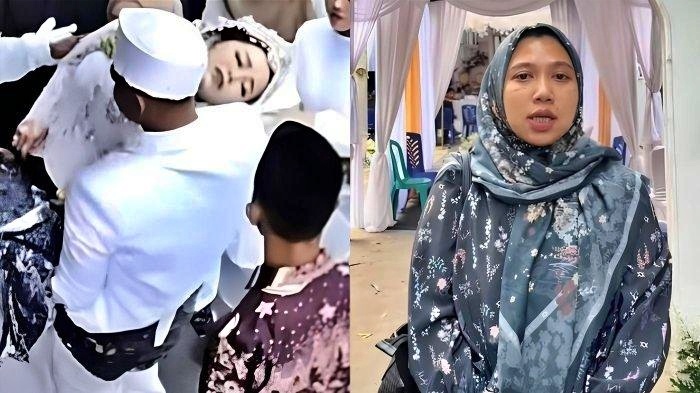 tangkapan layar video kasus viral Dekorasi Rp 30 Juta Bikin Malu, Pengantin Pingsan, Nafa Wedding Diserbu Kritik