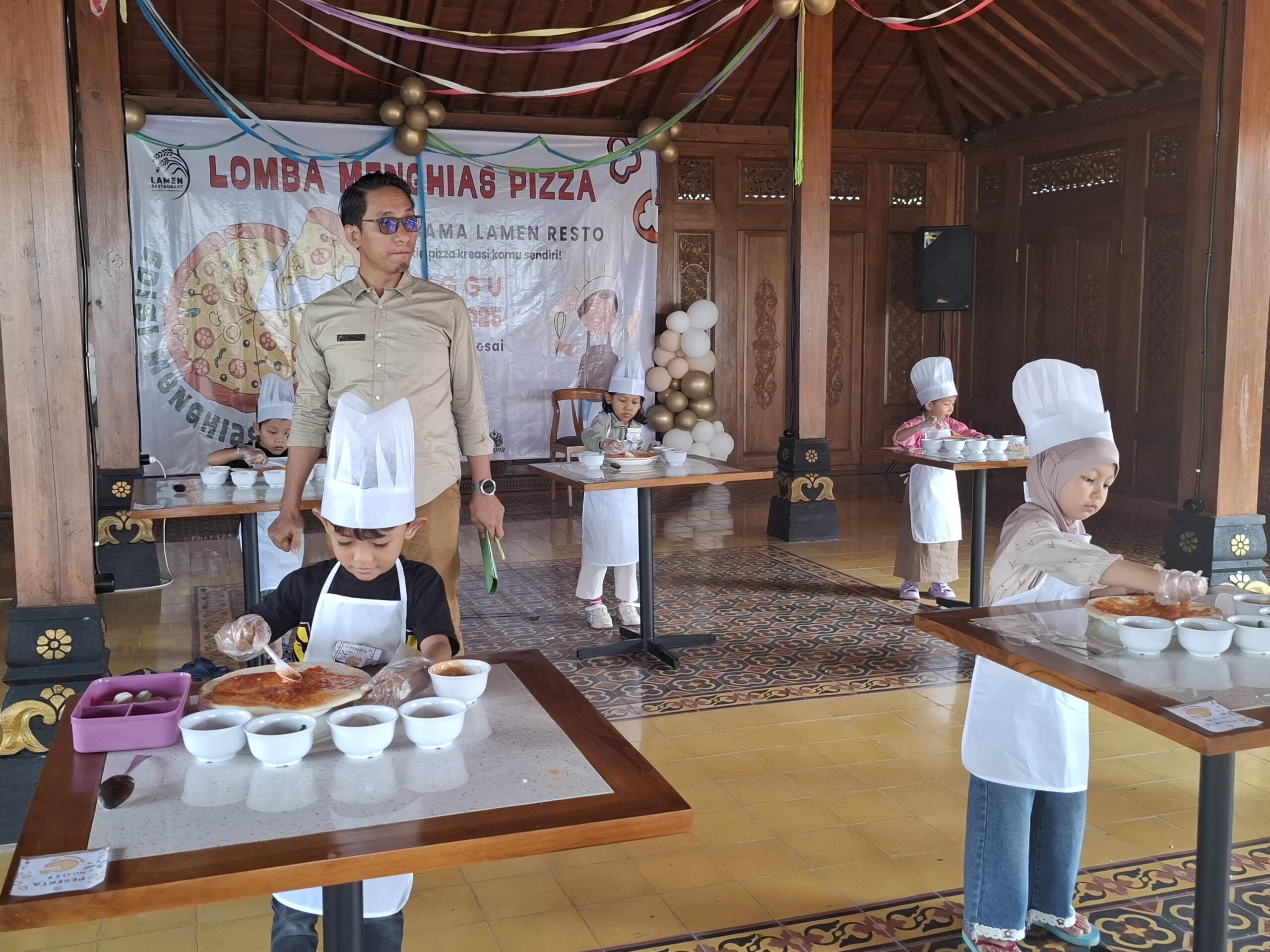Peringati HAN 2025, Lamen Restaurant Borobudur Asah Kreativitas Anak Lewat Lomba Menghias Pizza