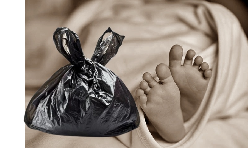 ilustrasi mayat bayi dalam kantong plastik