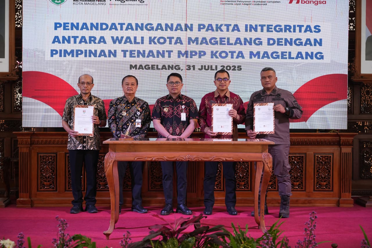 Wali Kota Magelang Teken Pakta Integritas Bersama Tenant MPP