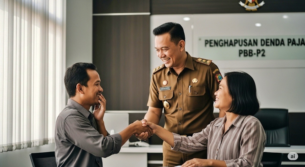 Ilustrasi Kaji Penghapusan Denda Pajak Bumi Bangunan Pedasaan dan Perkotaa atau PBB P2_foto AI