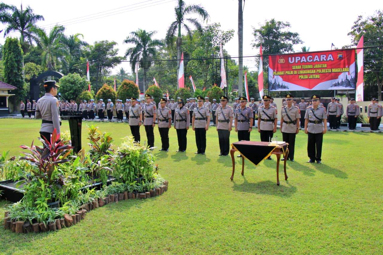 Kapolresta Magelang Pimpin Sertijab Kabag dan Kapolsek, Tekankan Profesionalisme dan Inovasi Pelayanan