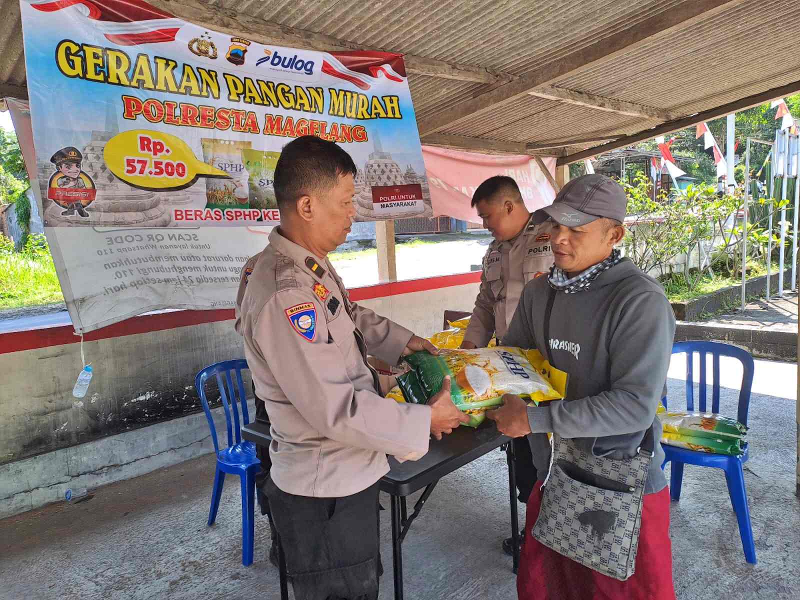 Polresta Magelang dan Bulog Distribusikan 135 Ton Beras Lewat Gerakan Pangan Murah