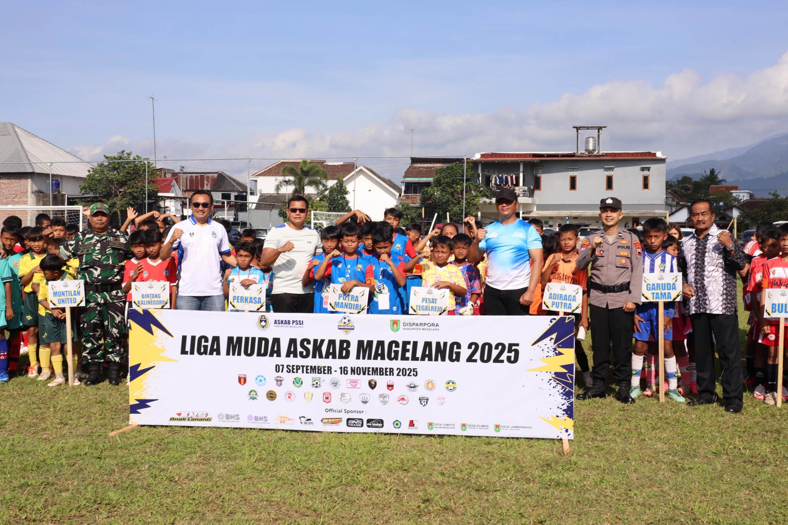 Liga Muda Askab Magelang 2025 Resmi Dibuka, 2.000 Anak Ikuti Kompetisi Sepakbola