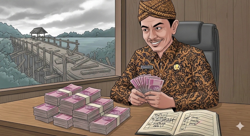 Ilustrasi Kades atau Kepala Desa Korupsi Dana Desa