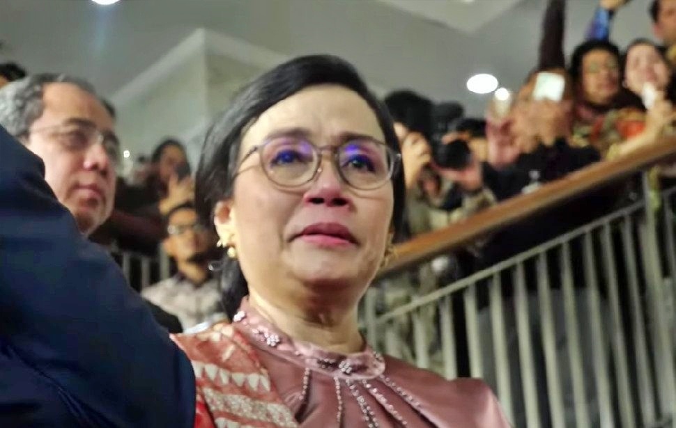 Sri Mulyani Menangis Saat Pamitan dari Kemenkeu