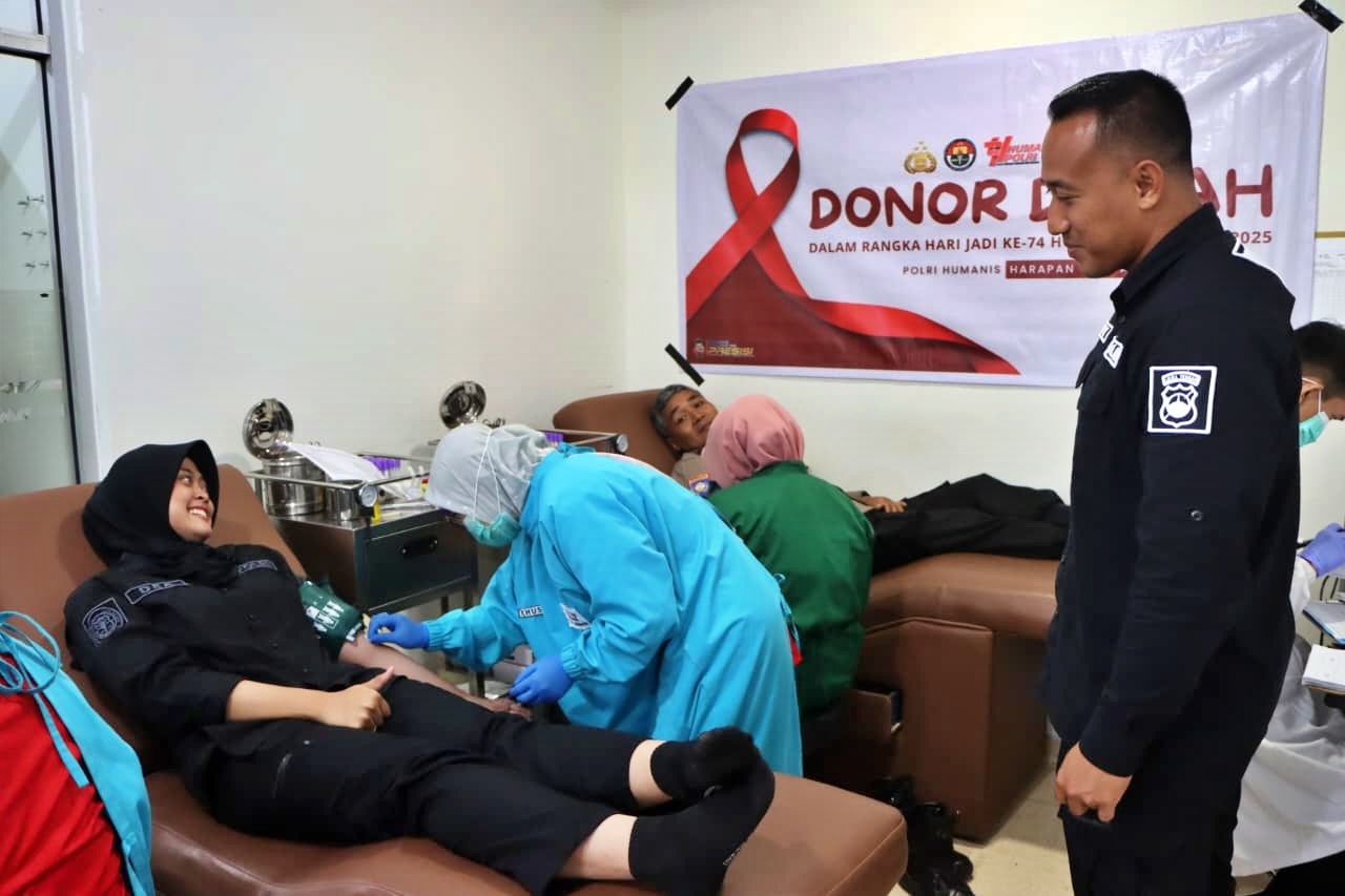 Polresta Magelang Gelar Donor Darah Serentak Peringati HUT Humas Polri ke-74