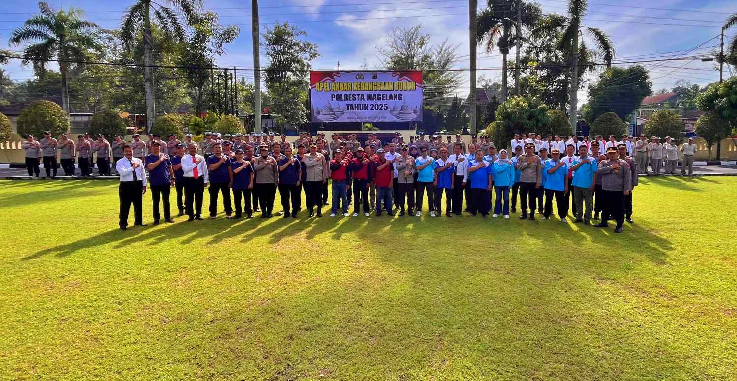 Semangat Kebangsaan! Kapolresta Magelang Sebut Buruh Adalah Tulang Punggung Pembangunan dan Warga Negara Cinta Damai