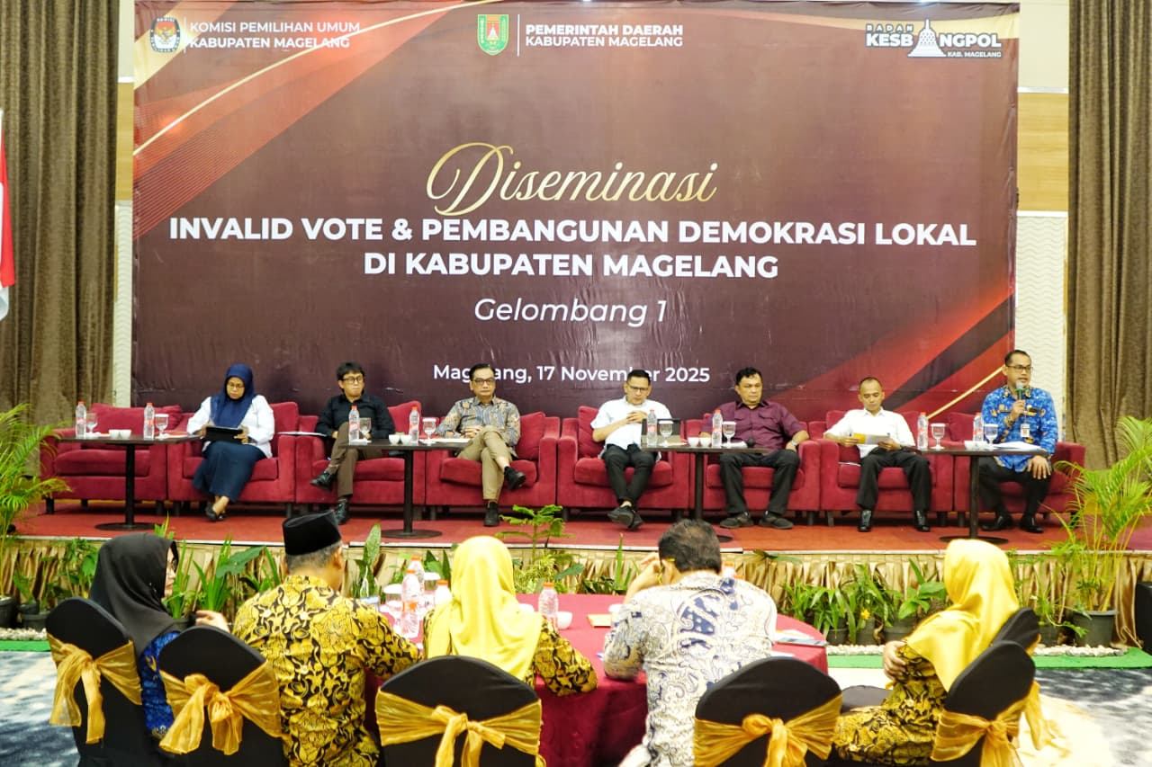 Acara Diseminasi invalid vote dan pembangunan demokrasi lokal di Kabupaten Magelang karena suara pemilih tidak sah banyak