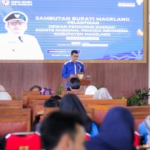 Bupati Magelang Saat Sambutan di Pelantikan DPD KNPI Kabupaten Magelang