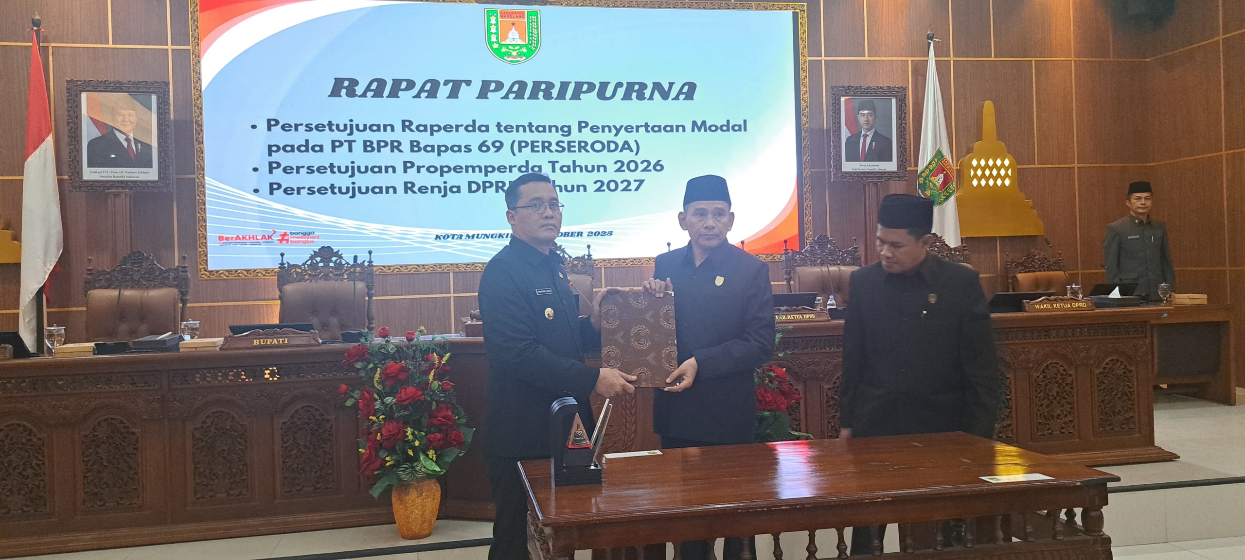 DPRD Kabupaten Magelang Bersama Eksekutif Setujui Raperda, Propemperda 2026 dan Renja 2027