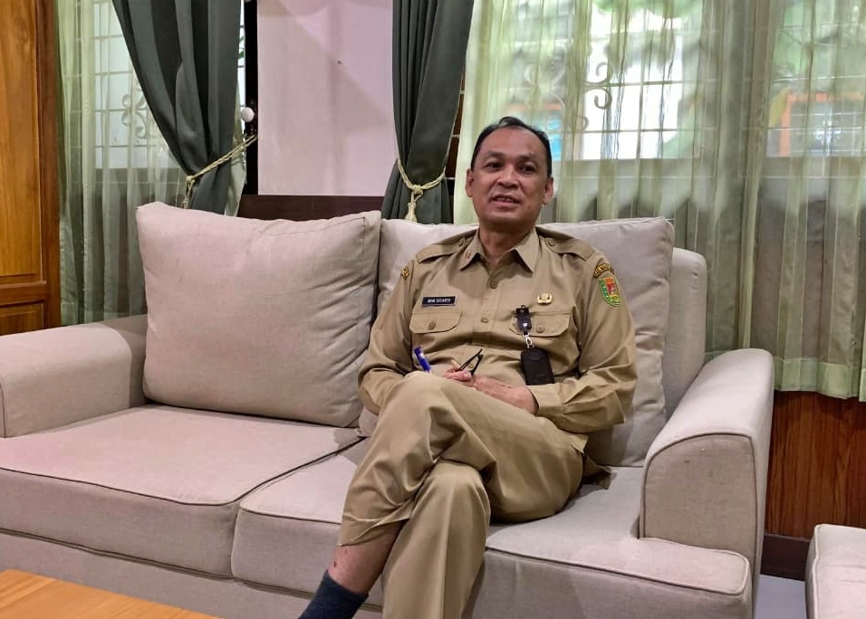 Kepala Inspektorat Kabupaten Magelang Iwan Sutiarso Saat Diwawancari soal Desa Wonogiri