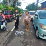 Petugas Satlantas Polresta Magelang saat olah TKP di Kecelakaan Adu Banteng Kembanglimus Borobudur_1