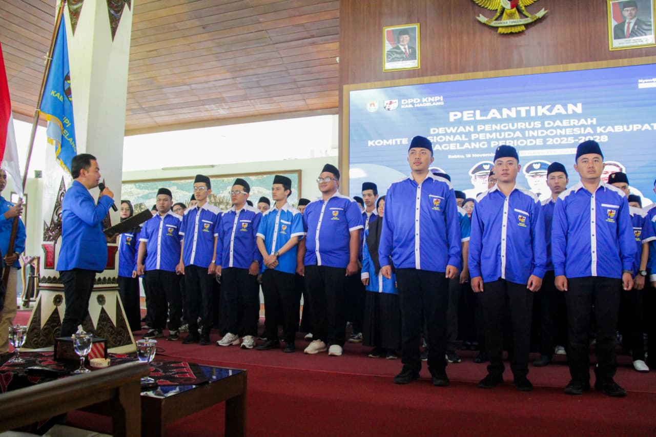 Proses Pelantikan KNPI Kabupaten Magelang 2025–2028
