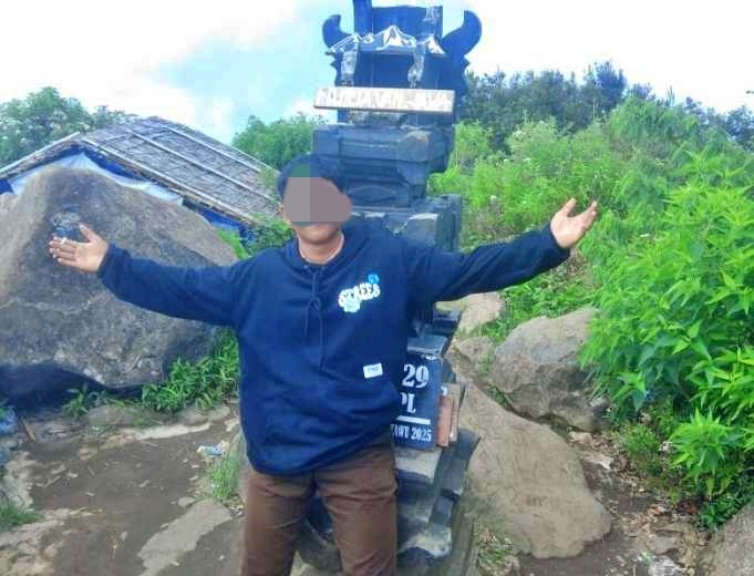 Reno Setiawan , seorang pelajar asal Pati yang sempat dilaporkan hilang saat mendaki Gunung Muria,