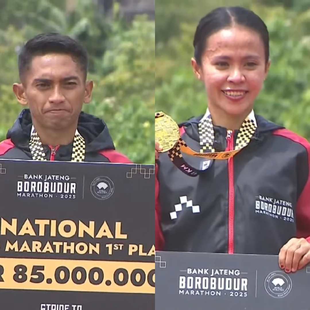Nofeldi Petingko dan Dwi Tiansi Juarai BJBM 2025, Pelari Kenya Dominasi Overall Marathon