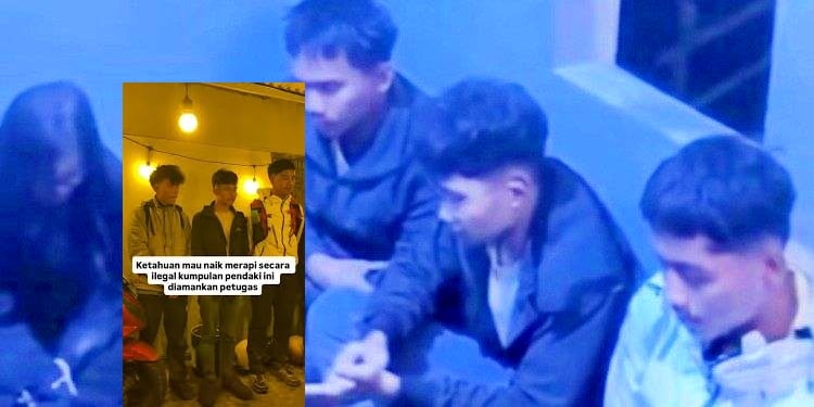 7 Pendaki Ilegal Merapi Diamankan Warga